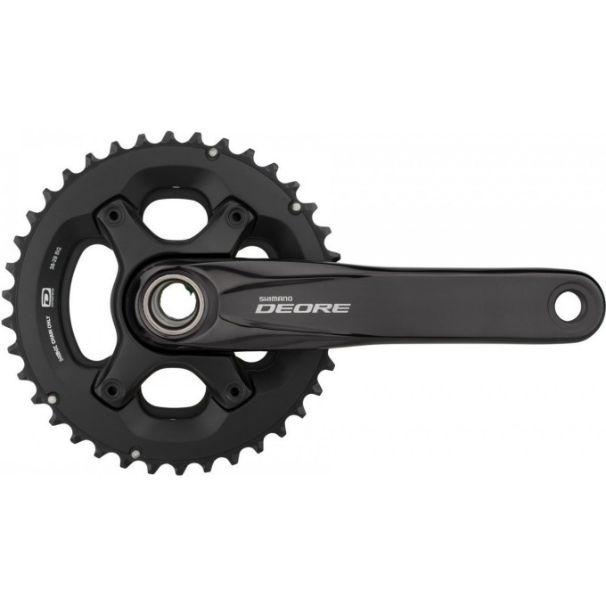 Система SHIMANO DEORE, M6000-2, 170 мм, интегрированный вал, 10 скоростей, 38/28T без каретки, черный EFCM6000CX88X